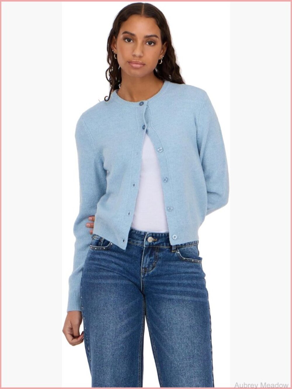 Soft Knit Cardigan Sweater Button Front Long Sleeve